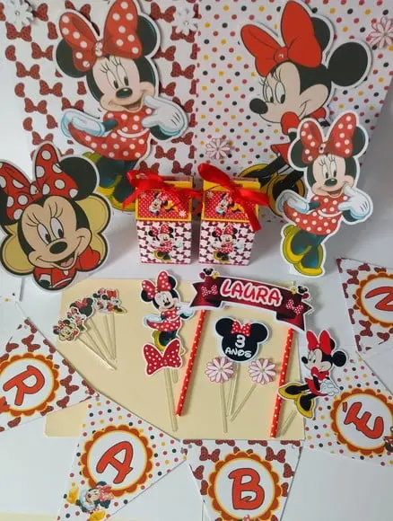 Kit Festa Só Um Bolinho Minnie Vermelha 2