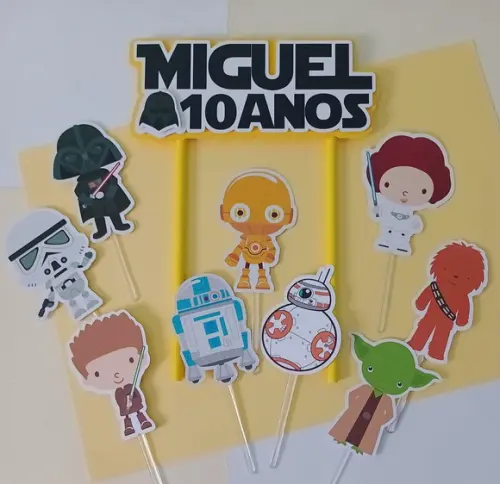 Topo de Bolo/cake Topper Star Wars Cute 2
