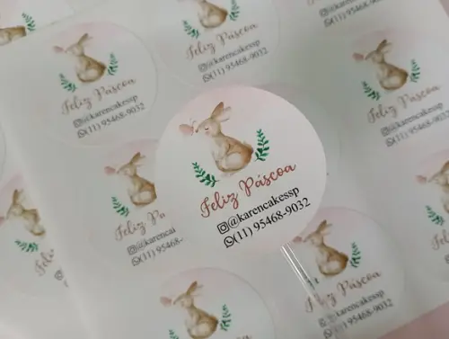 Rótulos Adesivos Personalizados Páscoa