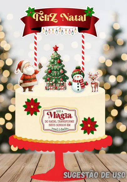 Topo de Bolo Natal 3