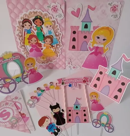 Kit Festa Só Um Bolinho Princesas da Disney - Personalizado