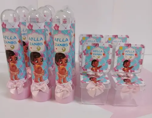Kit Personalizado Moana Baby 40 Peças