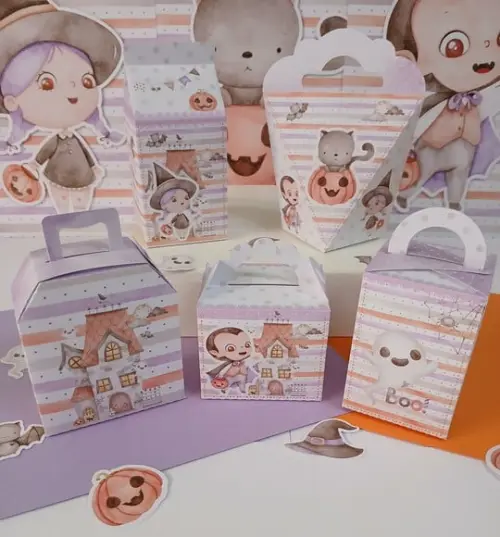 Kit Festa Caixas Personalizadas 30 Peças Halloween