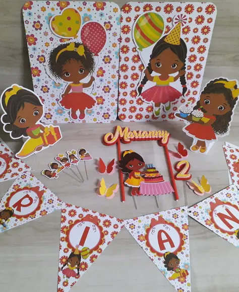 Kit Festa Só Um Bolinho Menina Afro 3