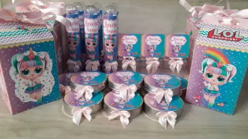 Kit Festa Personalizado 40 Peças- Lol Unicórnio