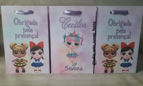 Sacolinha Personalizada Lol Surprise 2 - Atenção ao Tamanho