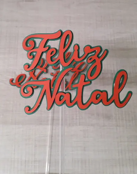 2 Mini Topos de Bolo Natal