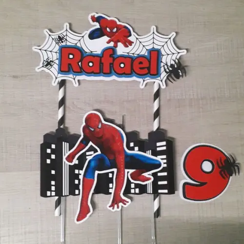 Topo de Bolo/Cake Topper Homem Aranha 3
