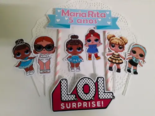 Topo de Bolo/cake Topper Lol 2