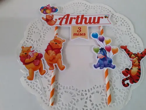 Topo de Bolo/cake Topper Ursinho Pooh