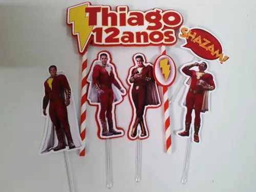 Topo de Bolo/cake Topper Shazam