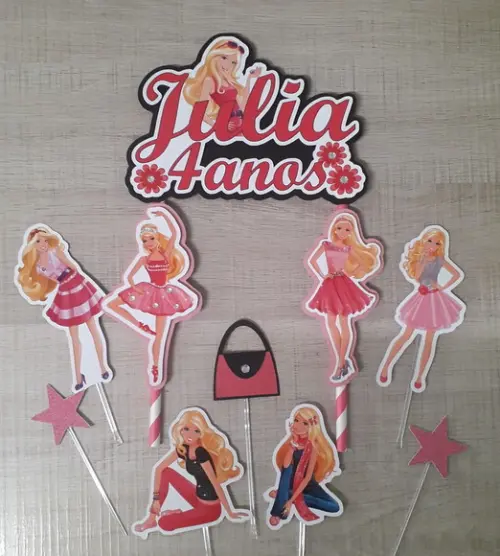 Topo de Bolo/cake Topper Barbie