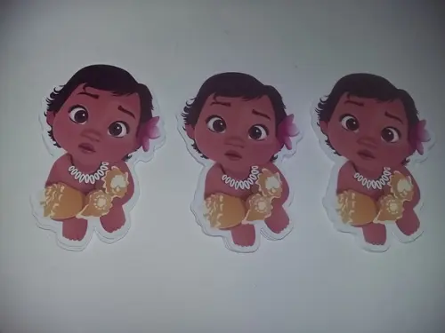 Apliques para Tubetes - Moana Baby