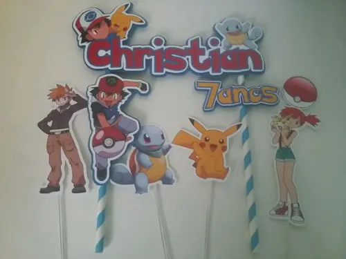 Topo de Bolo/cake Topper Pokémon