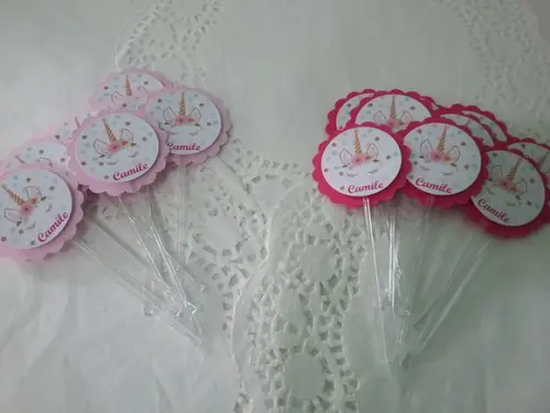 Toppers para Docinhos Unicórnio