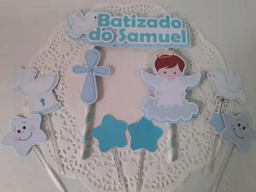 Topo de Bolo/cake Topper Batizado 1