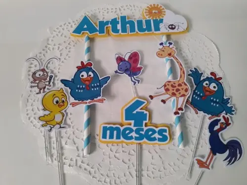 Topo de Bolo/cake Topper Galinha Pintadinha 1