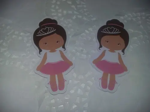 Apliques para Tubetes - Bailarina