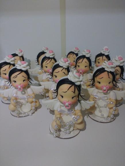 Lembrancinha Batizado Menina 8cm c/ Terço