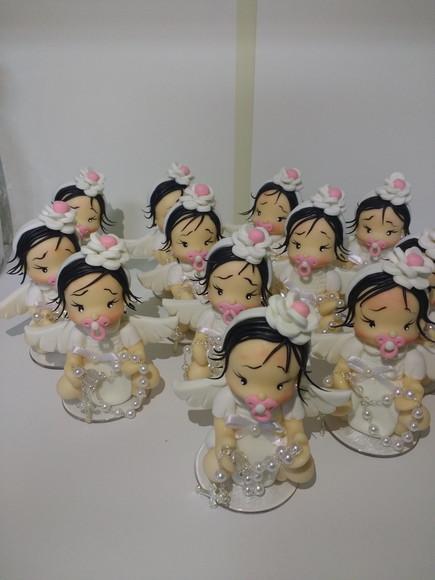 Lembrancinha Batizado Menina 8cm c/ Terço