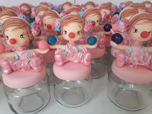 Palhacinha Circo Rosa Potinho