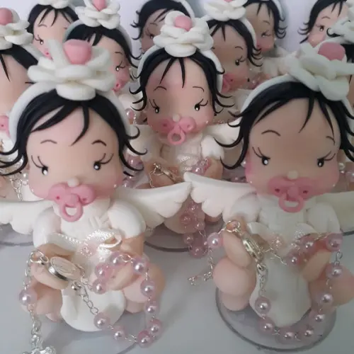Lembrancinha de Batizado Menina c Terço