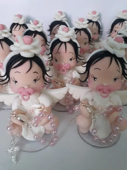 Lembrancinha de Batizado Menina c Terço