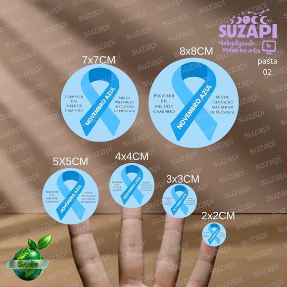 Cartela de Adesivos Novembro Azul (leia a Descrição)