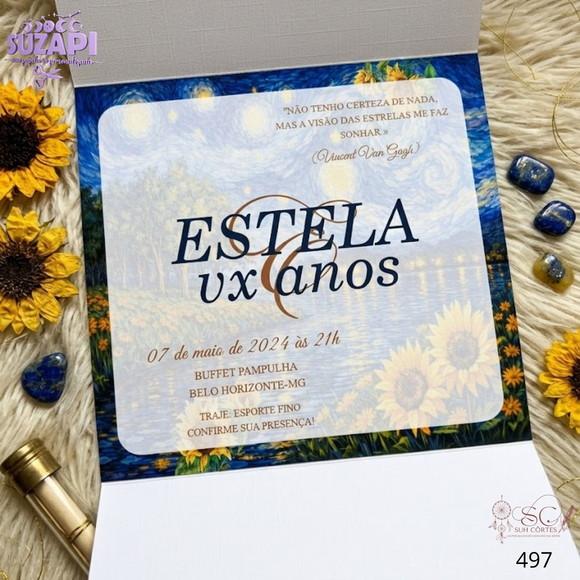 Convite 15 Anos A4 Noite Estrelada