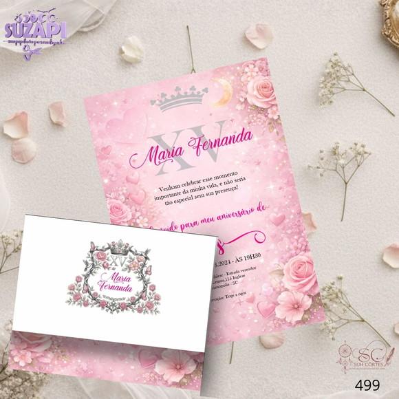 Convite 15 Anos A5 Rosa