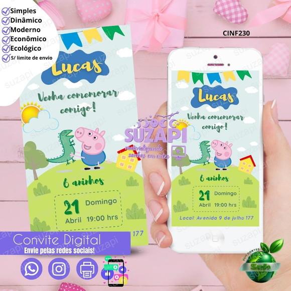 Convite a Porquinha Digital Virtual Whatsapp