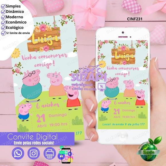 Convite a Porquinha Digital Virtual Whatsapp