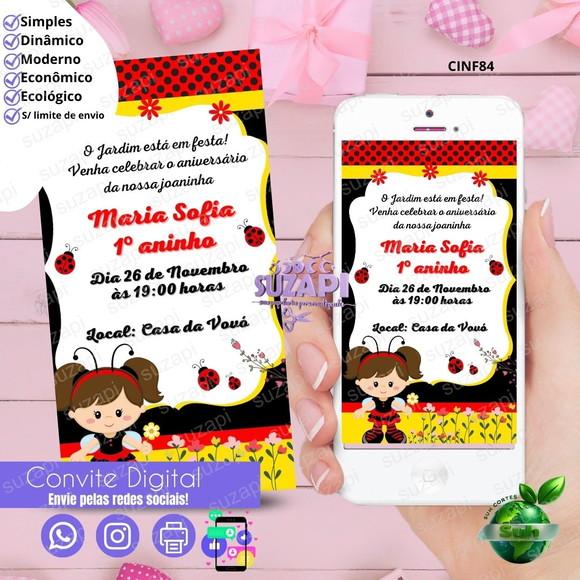 Convite Abelhinha Digital Virtual Whatsapp