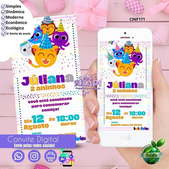 Convite Bolofofo Digital Virtual Whatsapp