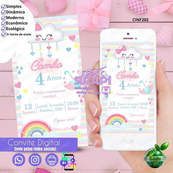 Convite Chuva de Amor Digital Virtual Whatsapp