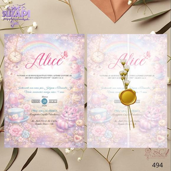 Convite de 15 Anos Alice no Pais das Maravilhas Especial
