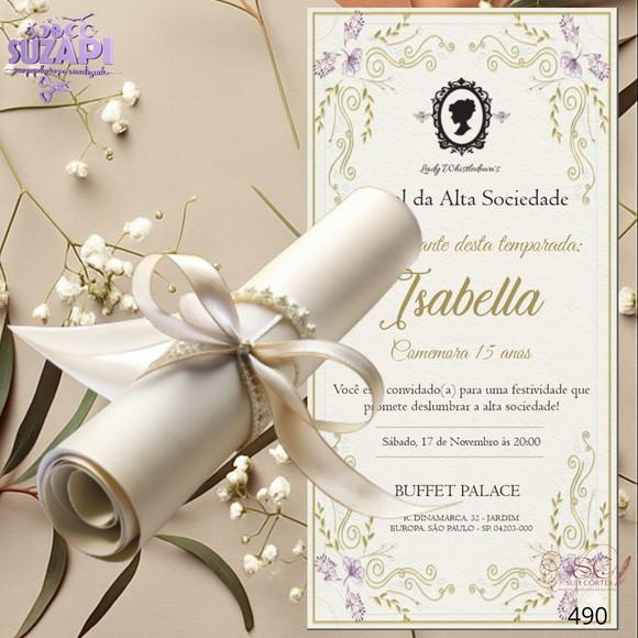 Convite de 15 Anos Pergaminho Especial