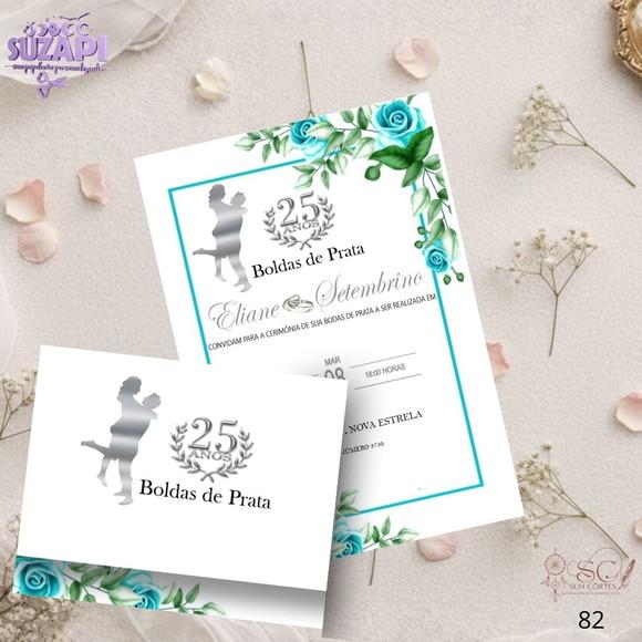 Convite de Bodas de Prata Tam A5