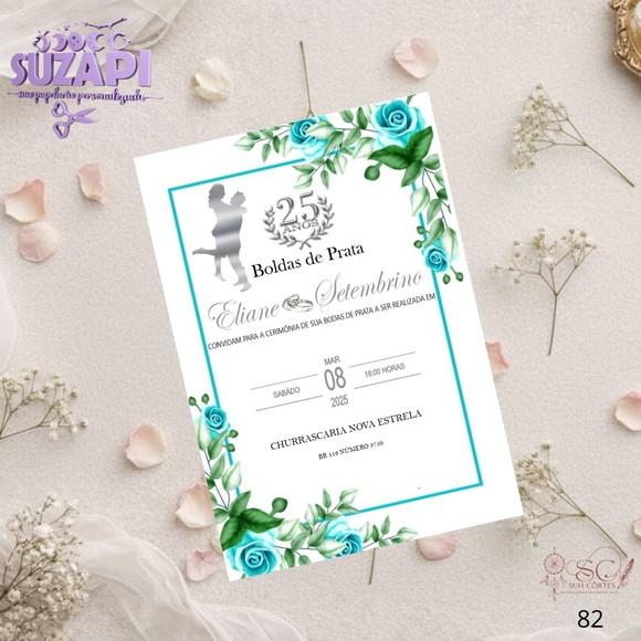 Convite de Bodas de Prata Tam A5