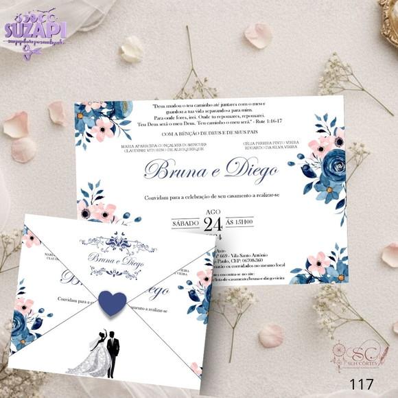 Convite de Casamento Aul Marinho com Rosa Tam A4