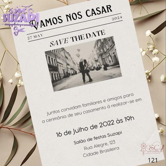 Convite de Casamento Jornal Exclusivo