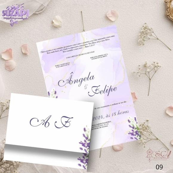 Convite de Casamento Lavanda Tam A5