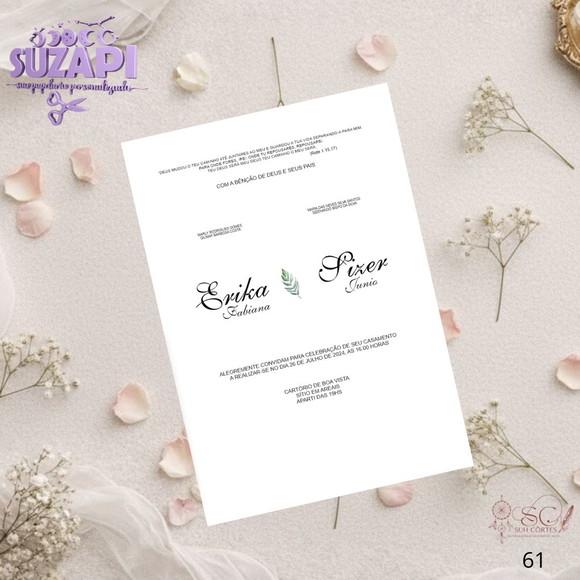 Convite de Casamento Minimalista Tam A5