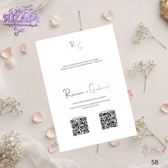 Convite de Casamento Minimalista Tam A5