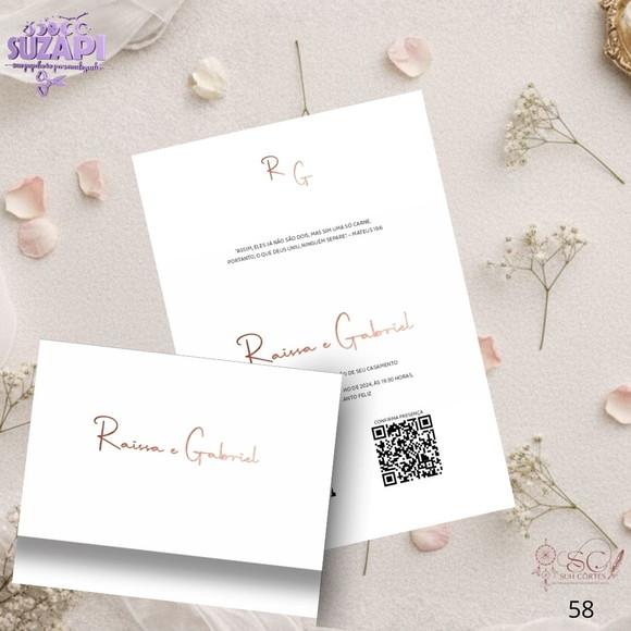 Convite de Casamento Minimalista Tam A5