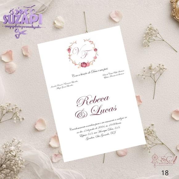Convite de Casamento Rosa Tam A5