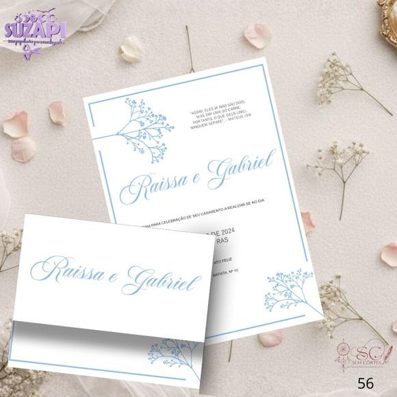 Convite de Casamento Serenity Minimalista Tam A5