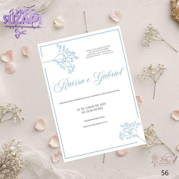 Convite de Casamento Serenity Minimalista Tam A5
