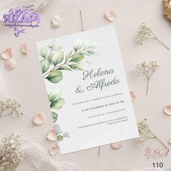Convite de Casamento Verde Oliva Tam A5
