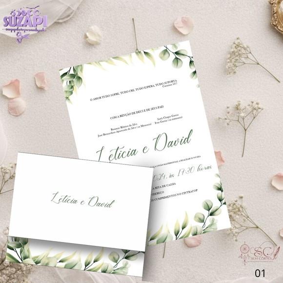 Convite de Casamento Verde Oliva Tam A5